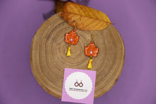 Load image into Gallery viewer, Orange Leaf Earrings 🍁
